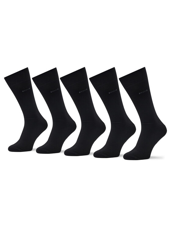 BOSS BOSS Lange Socken 5P Rs Uni Color Cc 50478221 Schwarz