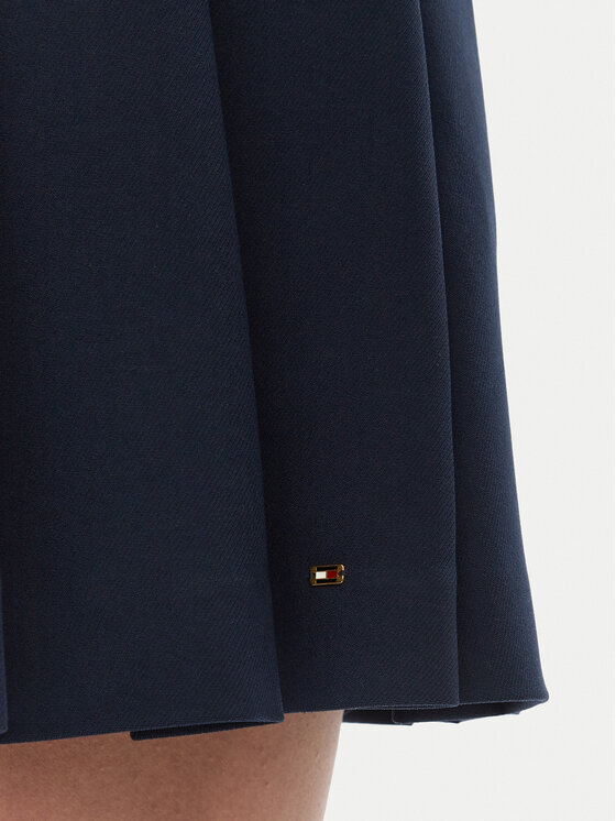Tommy Hilfiger Tommy Hilfiger Plisovaná sukně WW0WW44731 Tmavomodrá Regular Fit