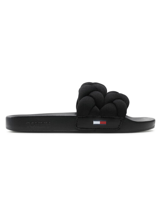 tommy jeans braided strap slides