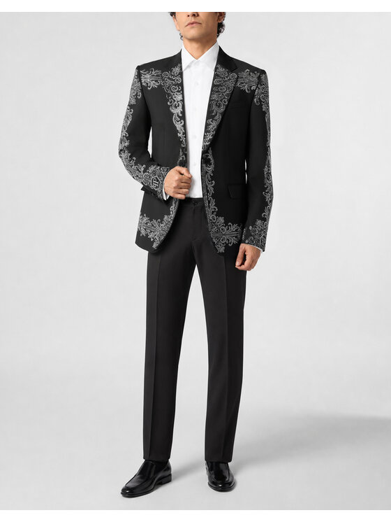 PHILIPP PLEIN PHILIPP PLEIN Marynarka 31277 Czarny Regular Fit