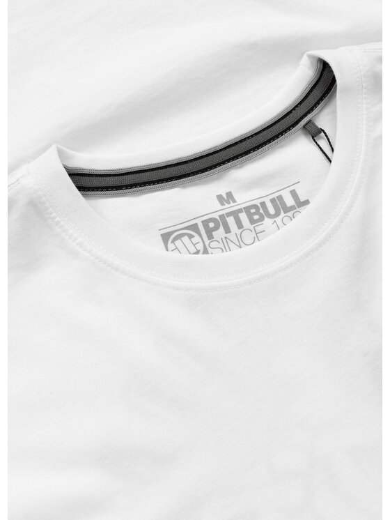 PITBULL PITBULL T-Shirt BJJ FIGHT DVSN Biały Regular Fit