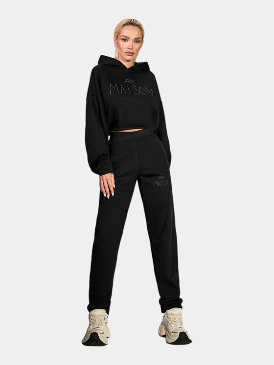 MADE BY SOCIETY MADE BY SOCIETY Spodnie materiałowe BOUND - P27522 Czarny Basic Fit