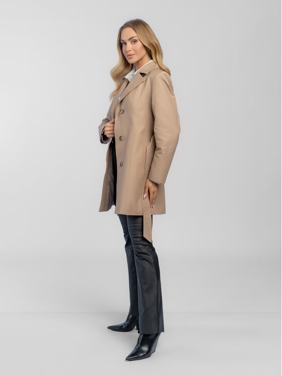 Salme Salme Trenčkot Lena Hnedá Regular Fit