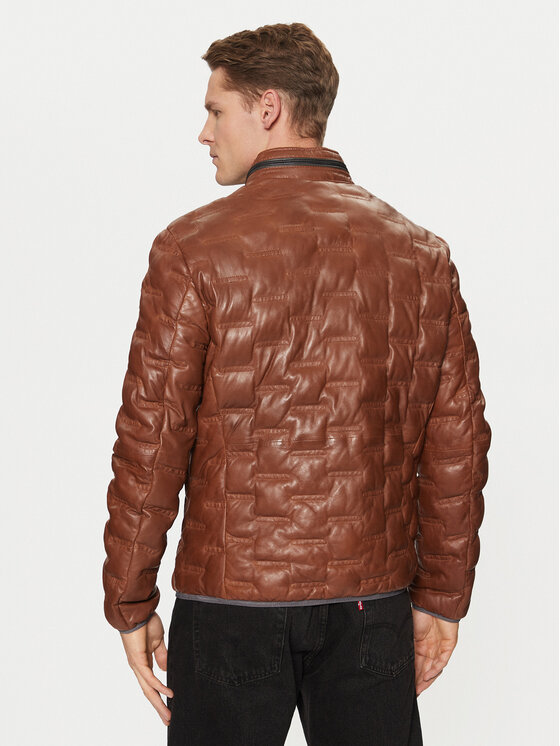 Milestone Milestone Lederjacke MSAversa 99101960080 Braun Regular Fit
