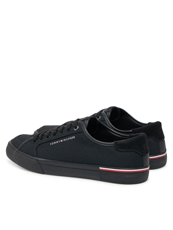Tommy Hilfiger Tommy Hilfiger Πάνινα παπούτσια Core Corporate Vulc Canvas FM0FM05398 Μαύρο