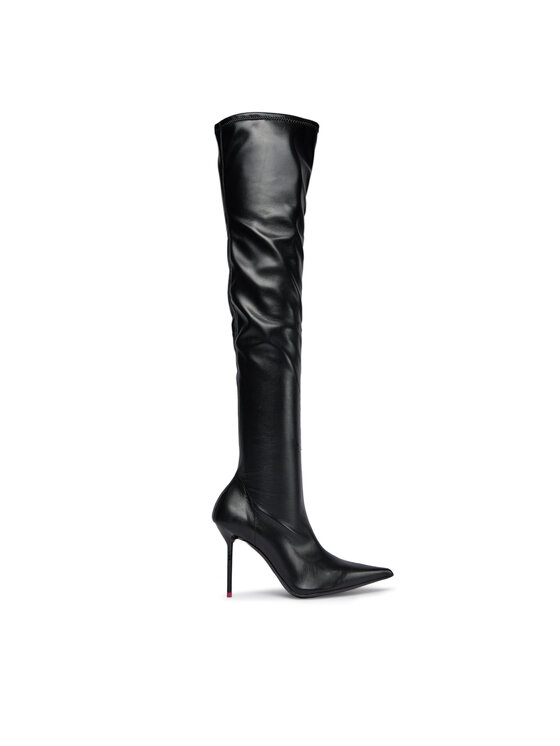 PINKO PINKO Μπότες πάνω από το γόνατο Lully Cruissard Al 23-24 BLKS1 102030 A18W Μαύρο