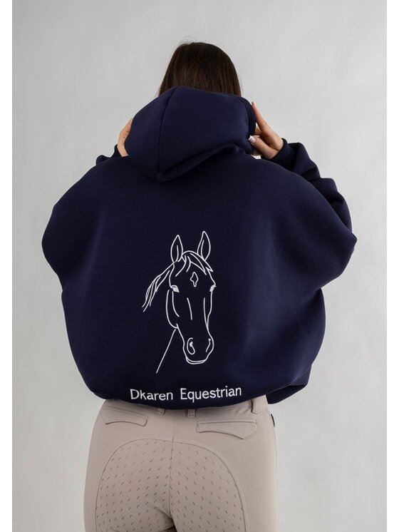 DKaren Sport DKaren Sport Bluza Eq27 Granatowy Classic Fit