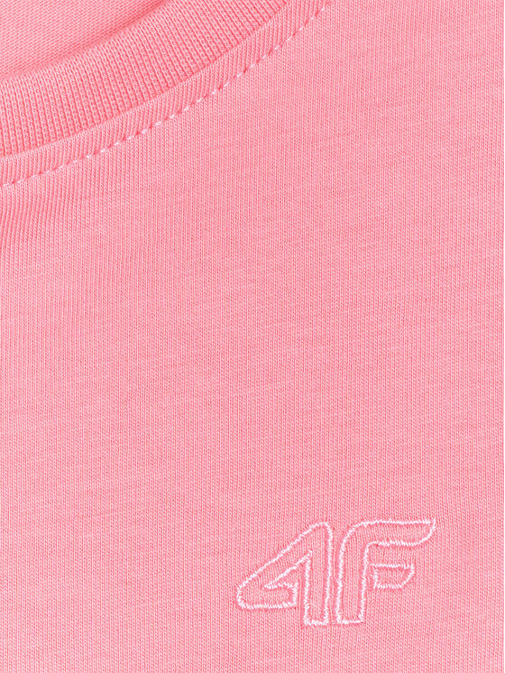 4F 4F T-Shirt BASIC+ Różowy Regular Fit