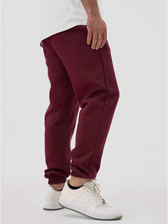 Good Luck Good Luck Spodnie dresowe Wygodne wiązane na co dzień 129935 Bordowy Regular Fit
