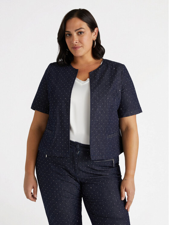 Fiorella Rubino Fiorella Rubino Giacca outdoor Q516T000195N034 Blu Boxy Fit
