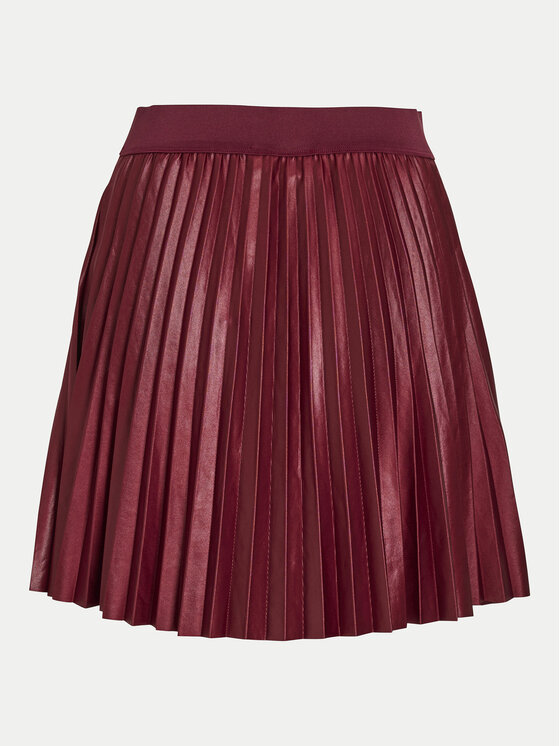 Vila Jupe plissee Nitban 14106310 Rouge Regular Fit