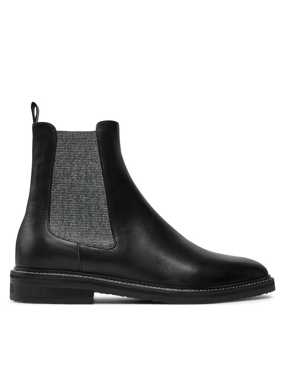 Pollini Pollini Kotníková obuv s elastickým prvkem SA21083G1LTDG000 Černá