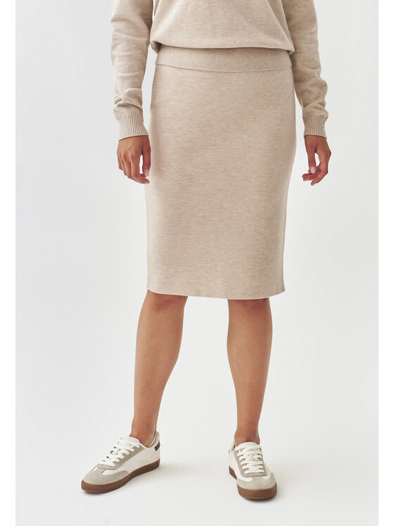 TATUUM TATUUM Spódnica midi GEME 1 Beżowy Close Fit