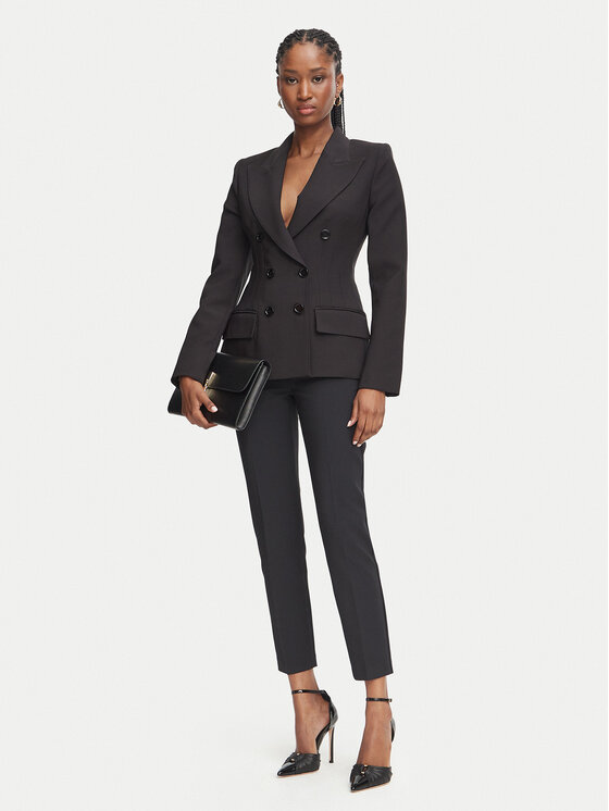 Elisabetta Franchi Elisabetta Franchi Hlače PA-195-66E2-V320 Crna Slim Fit