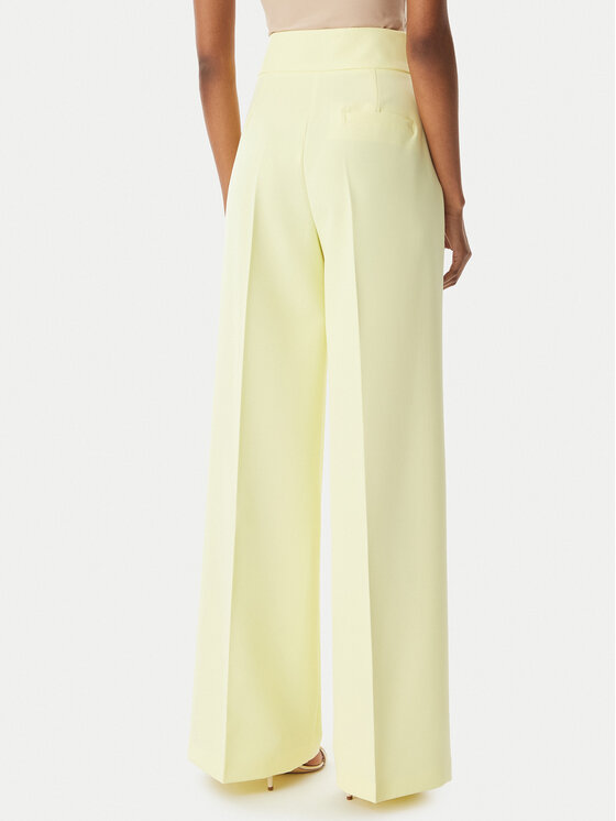 Maryley Maryley Штани з тканини 26EB680/43LE Світло-жовтий Regular Fit