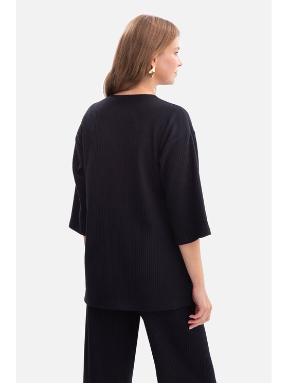 BeWear BeWear Bluzka b301 Czarny Baggy Fit