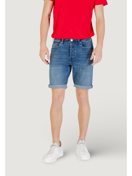 REPLAY REPLAY Kąpielówki MA981Y.000.261 C39 Niebieski Bermuda Fit