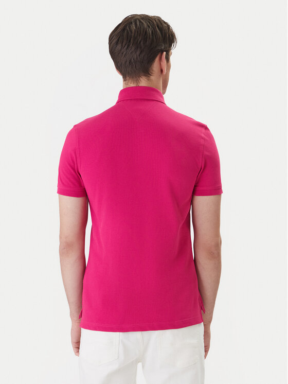 Tommy Hilfiger Tommy Hilfiger Polo 1985 MW0MW17771 Różowy Slim Fit