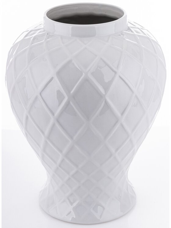 MIAhome MIAhome Pojemnik Amfora z pokrywą 51x26 cm ANFOR - II Biały