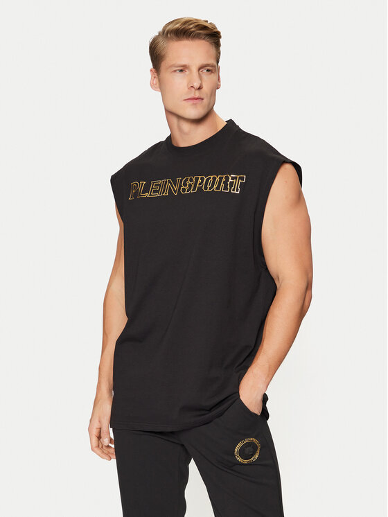 Plein Sport Plein Sport Tank top AADC MTK7943 STE001N Negru Regular Fit