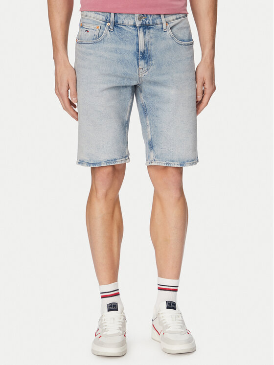 Tommy Jeans Pantaloni scurți de blugi Scanton DM0DM22977 Albastru deschis Slim Fit