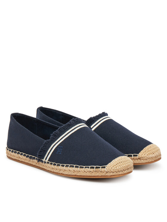 Tommy Hilfiger Tommy Hilfiger Espadrilles Fringe Canvas Closed Espadrille FW0FW08881 Tumši zils