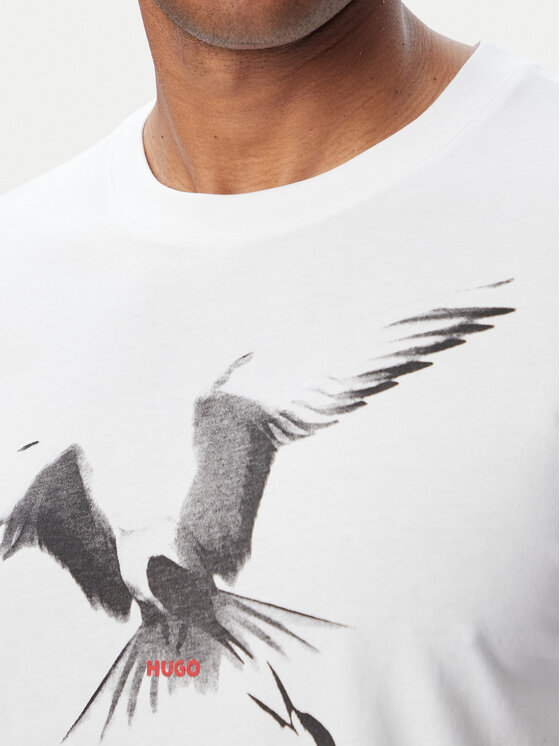 HUGO HUGO T-shirt Dirunn 50564143 Bianco Regular Fit