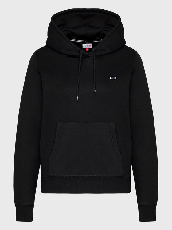 Tommy Jeans Tommy Jeans Bluza Fleece Hoodie DW0DW09228 Czarny Regular Fit