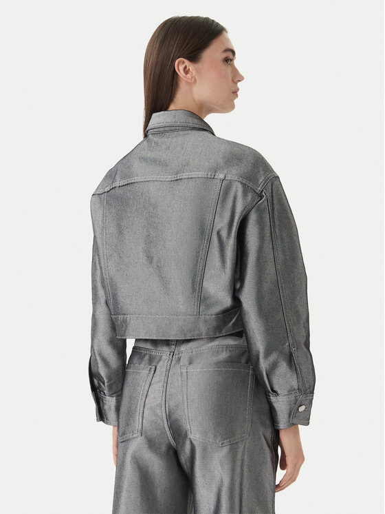 Calvin Klein Calvin Klein Geacă de blugi LV047E715G Argintiu Relaxed Fit