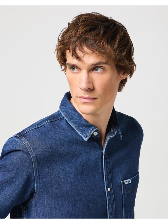 Wrangler Wrangler Camicia LS 1 PKT SHIRT Blu Regular Fit