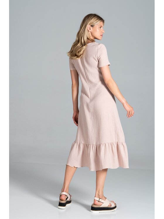 FIGL FIGL Φόρεμα M827 Μπεζ Regular Fit