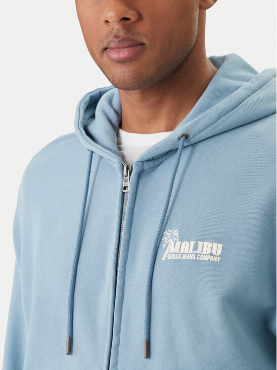 Guess Jeans Guess Jeans Džemperis ar kapuci M6GQB6 KCPR1 Zils Boxy Fit