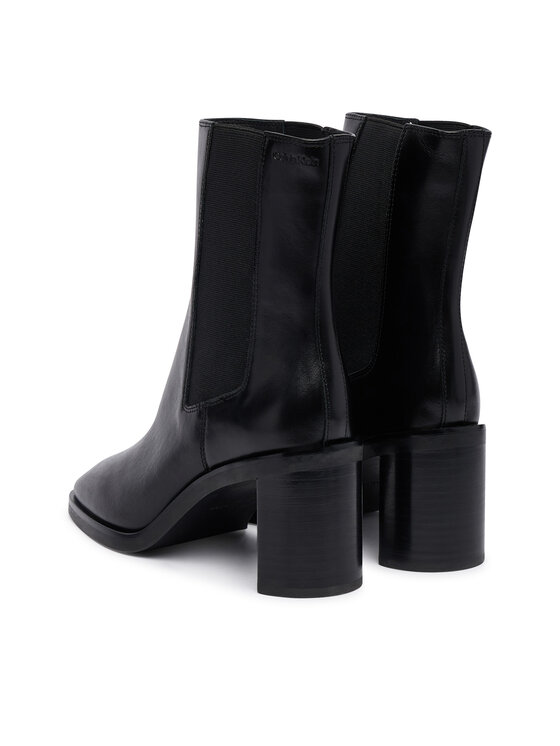 Calvin Klein Calvin Klein Stiefeletten Block Heel Chelsea Boot Lth HW0HW03177 Schwarz