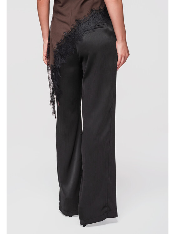Ombre Ombre Spodnie materiałowe OW-PA-E0008 Czarny Regular Fit