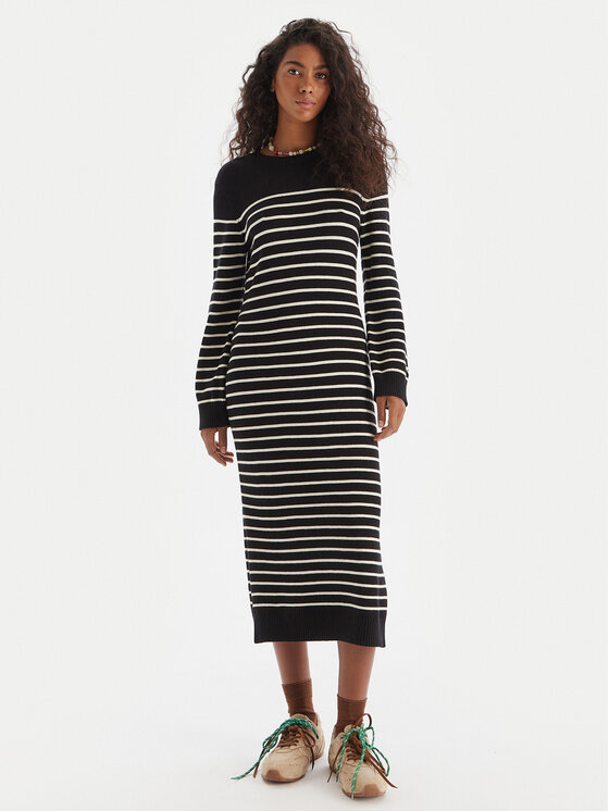 Roxy Roxy Kötött ruha Cool Waves SD ERJKD03536 Fekete Regular Fit