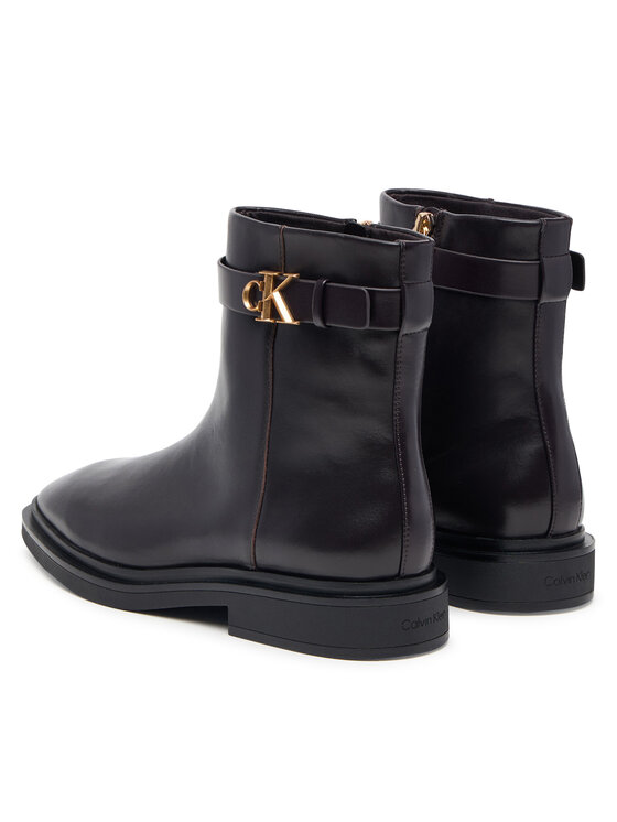 Calvin Klein Calvin Klein Saapad Square Ankle Boot Lth Mg Hdw HW0HW03186 Tumepruun