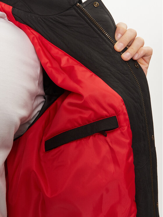 HUGO Hugo Geacă de piele Lamoto 50516888 Negru Regular Fit