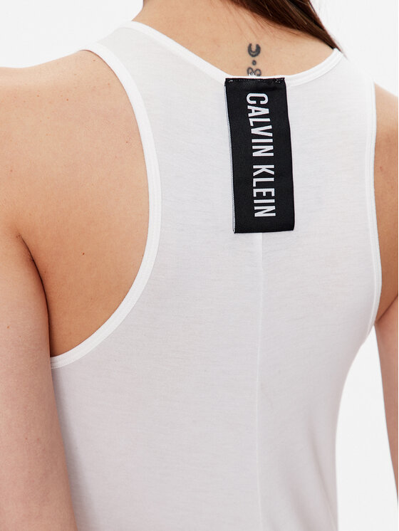 Calvin Klein Swimwear Calvin Klein Swimwear Obleka za na plažo KW0KW02145 Bela Slim Fit