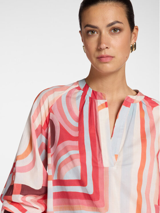 Elena Mirò Elena Mirò Bluzka 2008Z000057N041 Czerwony Regular Fit