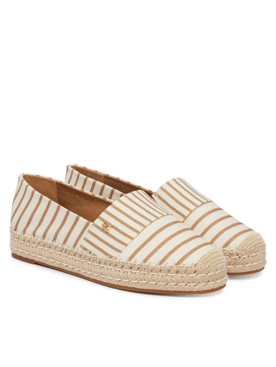 Tommy Hilfiger Tommy Hilfiger Espadrilky Th Platform Espadrille Stripes FW0FW09143 Béžová