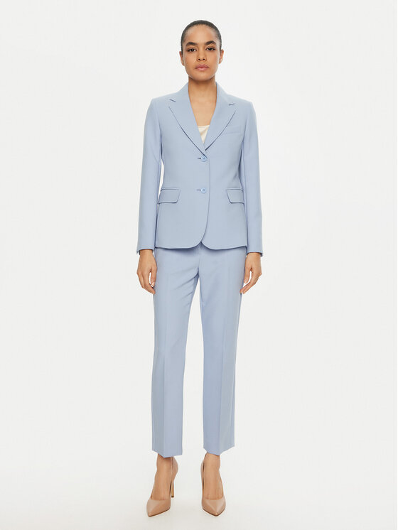 Weekend Max Mara Weekend Max Mara Pantaloni chino Rana 2515131031 Celeste Slim Fit