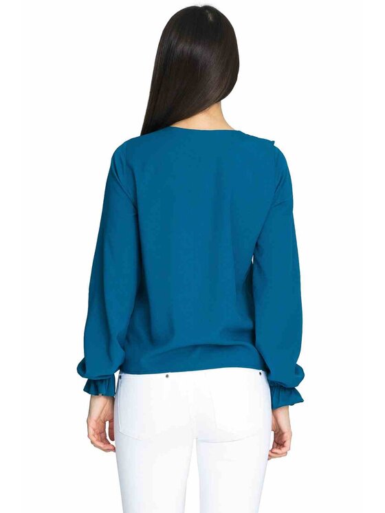 FIGL FIGLFIGL Blusa M609 Blu Regular Fit