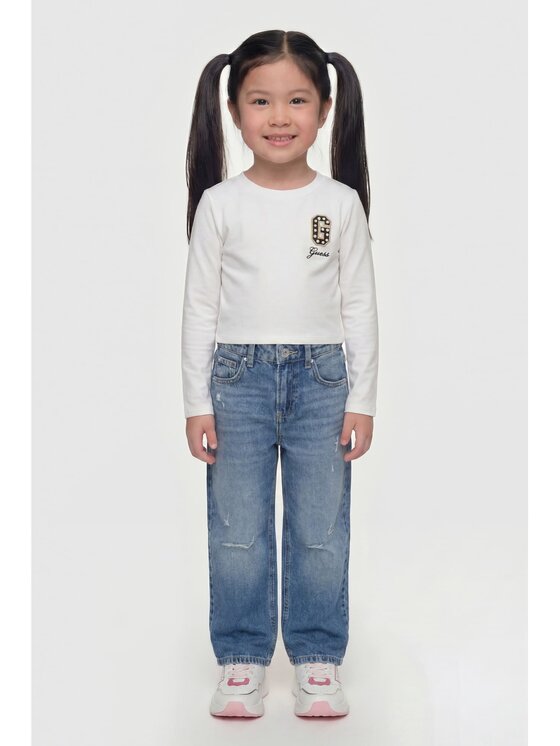 Guess Kids Guess Kids Spodnie materiałowe 183378 Niebieski Regular Fit