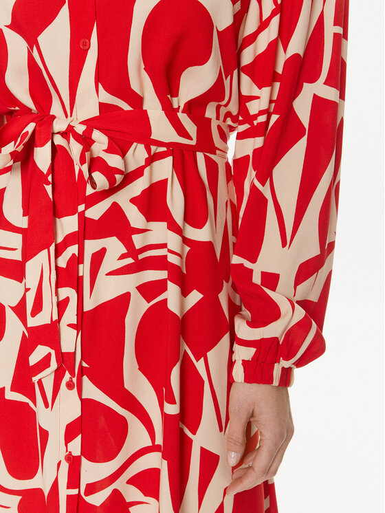 ONLY ONLY Φόρεμα πουκάμισο Halia 15315986 Κόκκινο Regular Fit