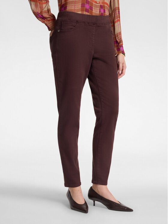 Elena Mirò Elena Mirò Pantaloni di tessuto P152G000436N039 Bordeaux Slim Fit