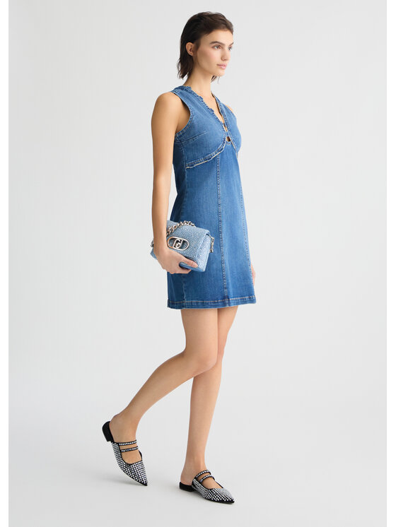 Liu Jo Liu Jo Vestito di jeans UA5086D492578813 Celeste Regular Fit