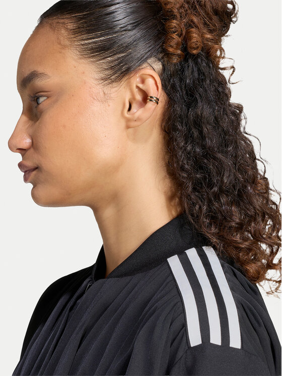 adidas adidas Bluza Satin Pleated Track Top LG4081 Czarny Relaxed Fit