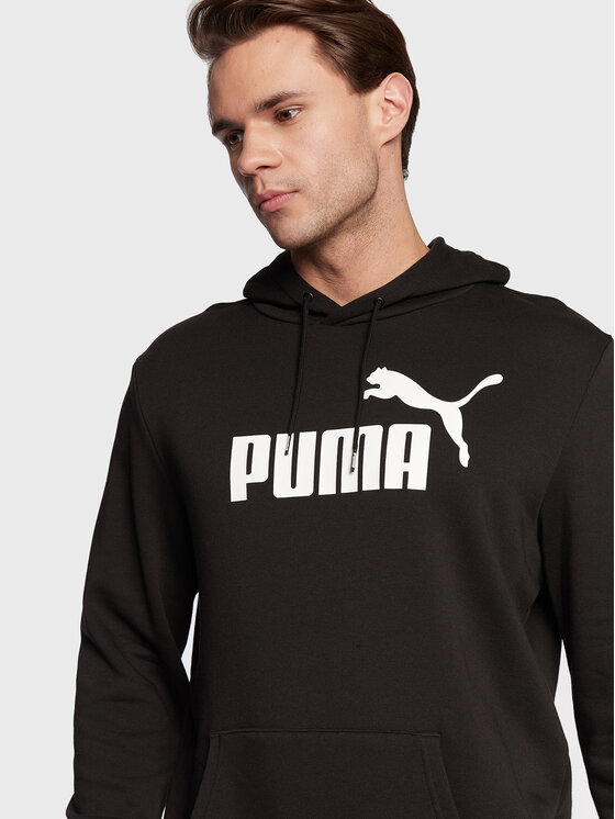 Puma Puma Bluză Essentials Big Logo 586688 Negru Regular Fit