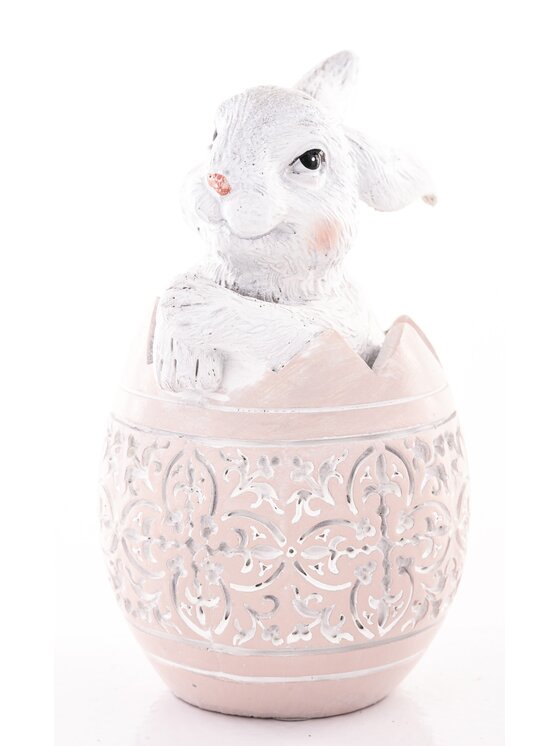MIAhome MIAhome Figurka króliczek w skorupce PISANKI Różowy