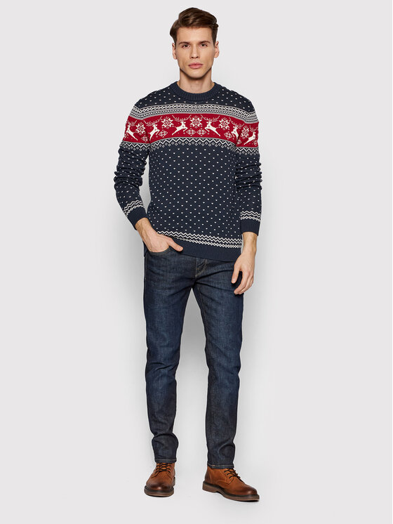 Selected Homme Selected Homme Džinsai Leon 16080594 Tamsiai mėlyna Slim Fit